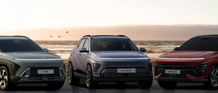 Vehículo Kona Gasolina 2.0L de costado