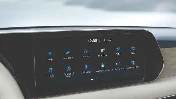 Imagen de Sistema Multimedia Hyundai con pantalla táctil de 10.25"  del Palisade.