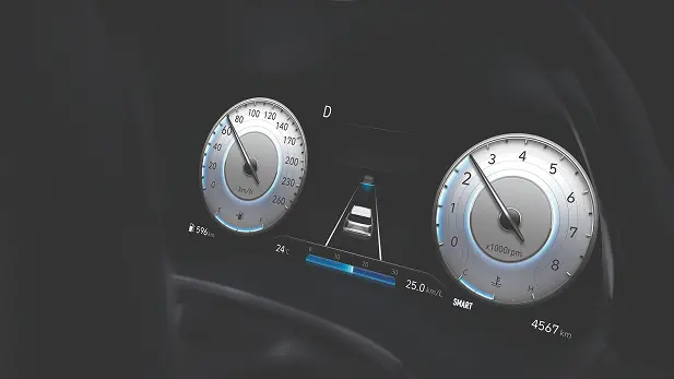 imagen del tablero mostrando el Monitor de punto ciego  del Palisade