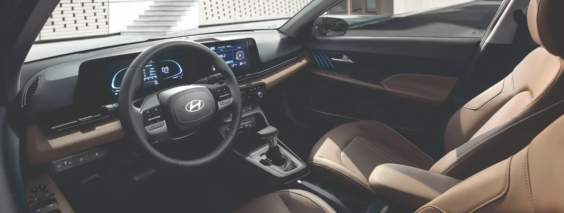 Imagen del interior del accent Sedan